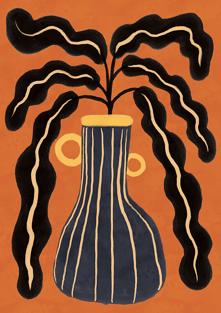 Modern Botanical Vase art print by Lisa Solomoniuk for $57.95 CAD