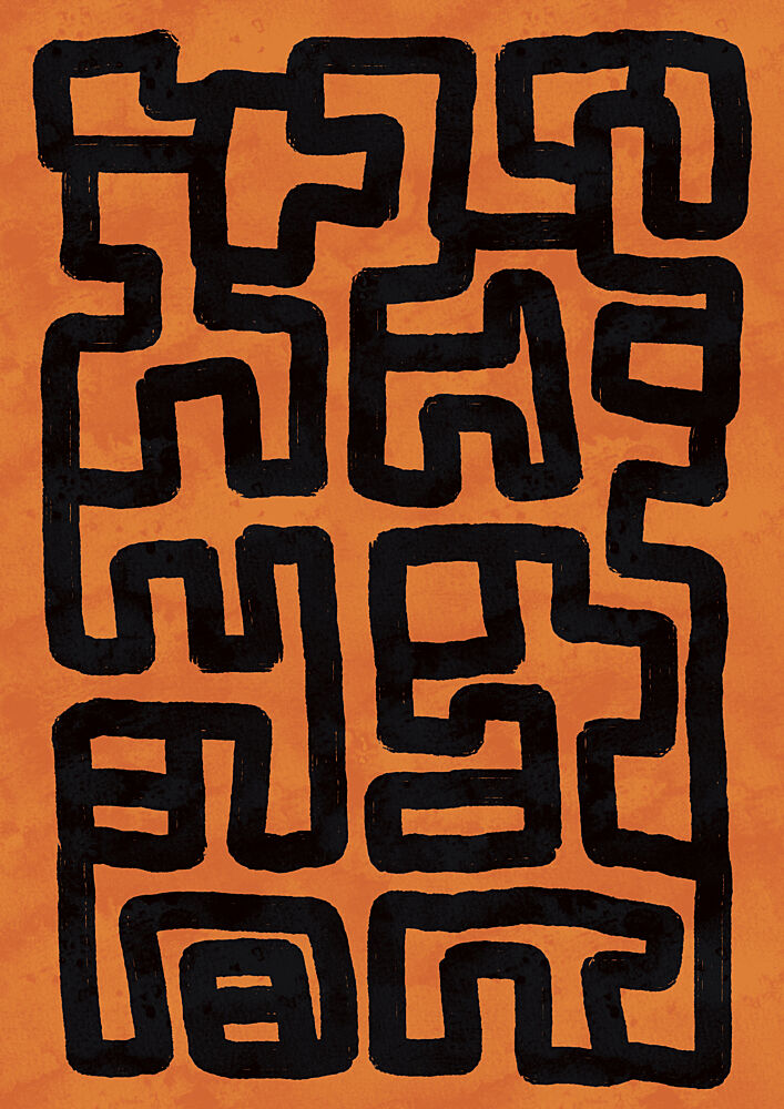 Abstract Tribal Maze art print by Lisa Solomoniuk for $57.95 CAD