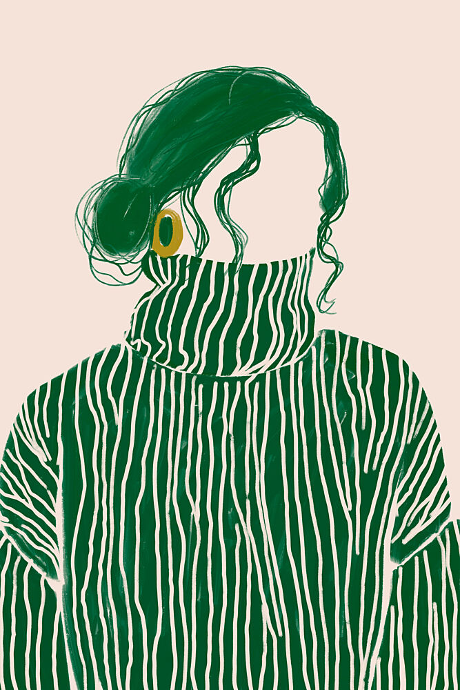 Chic Striped Sweater art print by Treechild for $57.95 CAD