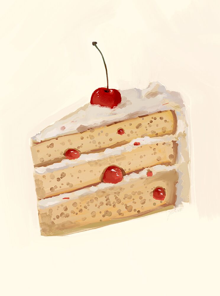 Sweet Cherry Cake art print by Josephin Hermsdorf for $57.95 CAD