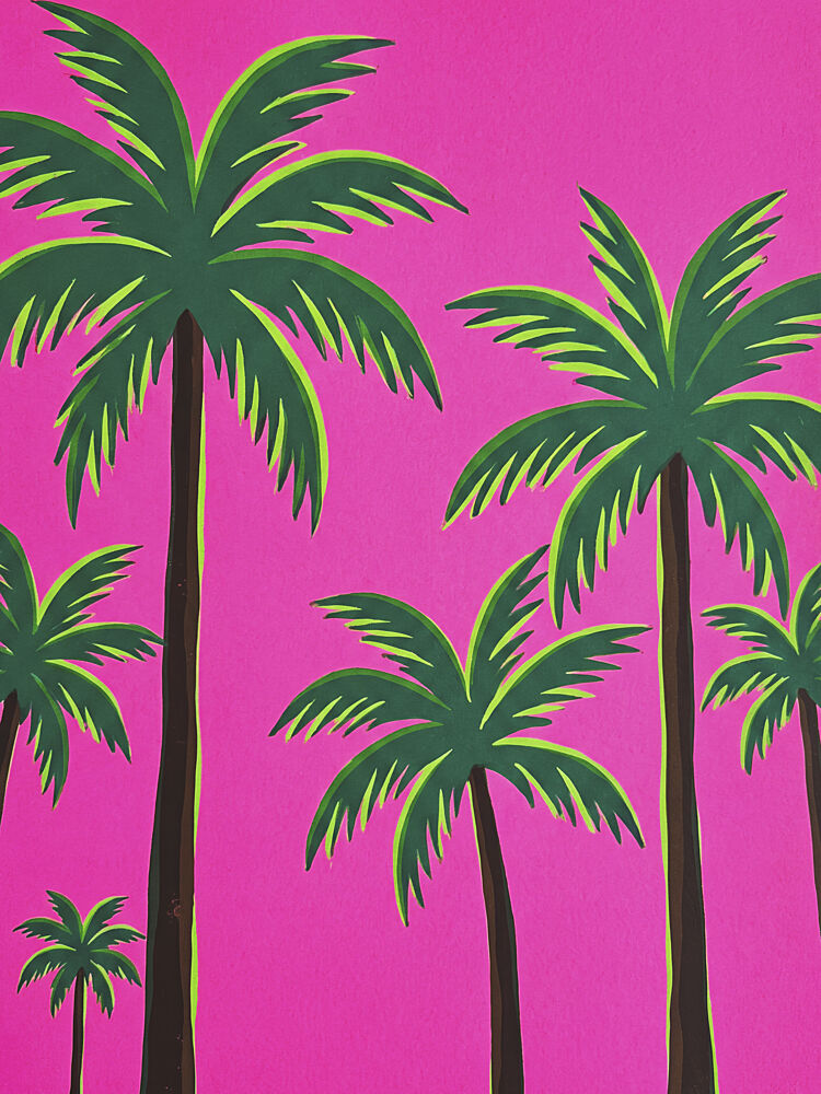 Vibrant Pink Palms art print by Andreas Magnusson for $57.95 CAD