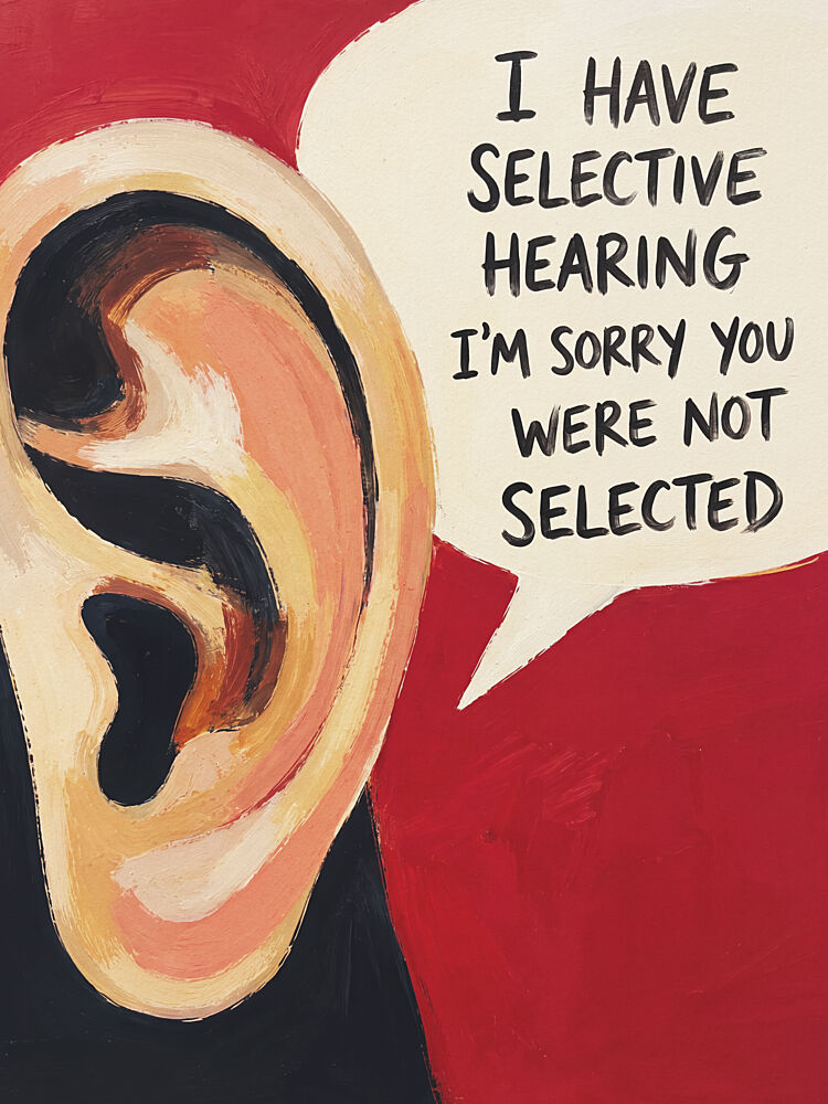 Selective Hearing Ear art print by Andreas Magnusson for $57.95 CAD
