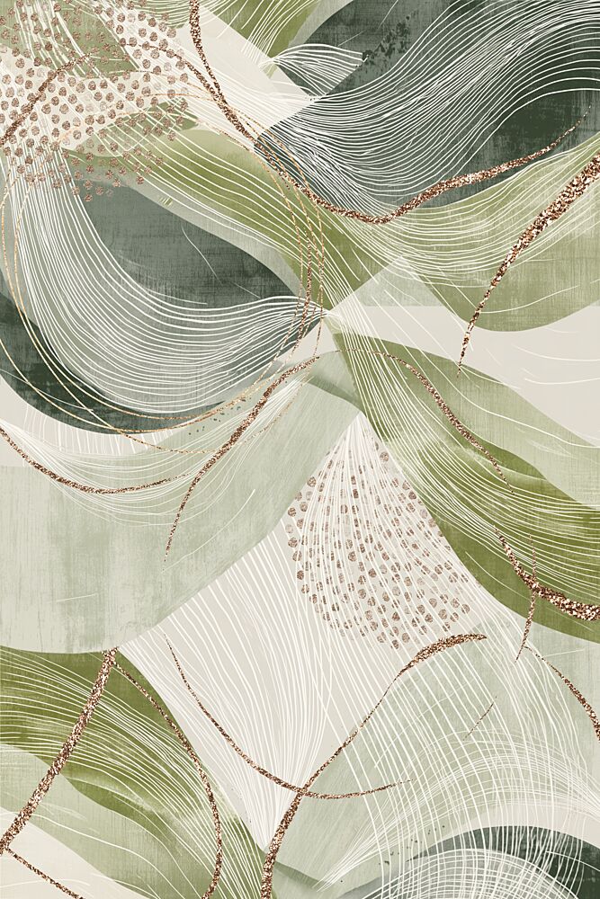 Glittering Green Flow art print by Sally Ann Moss for $57.95 CAD