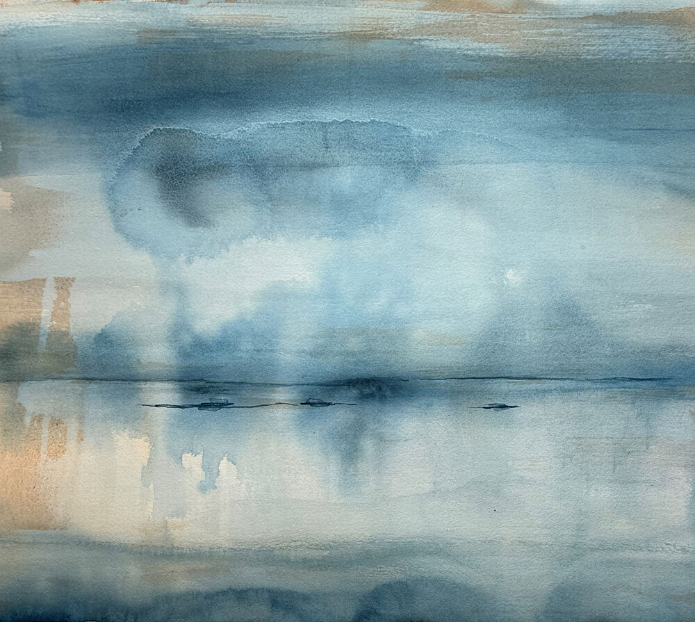 Misty Blue Horizon art print by RodMacIver for $57.95 CAD