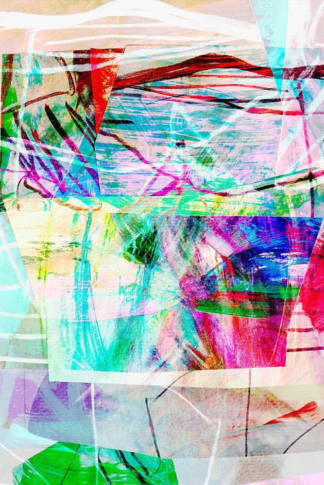 Vibrant Abstract Layers art print by Simona Gocan for $57.95 CAD