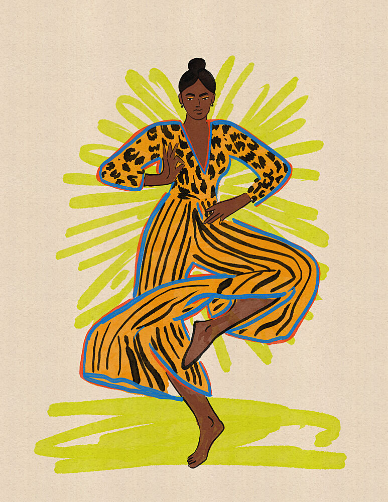 Vibrant Jungle Pose art print by Nicholas for $57.95 CAD