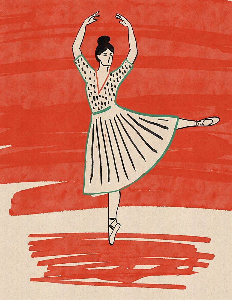 Elegant Ballerina Pose art print by Nicholas for $57.95 CAD