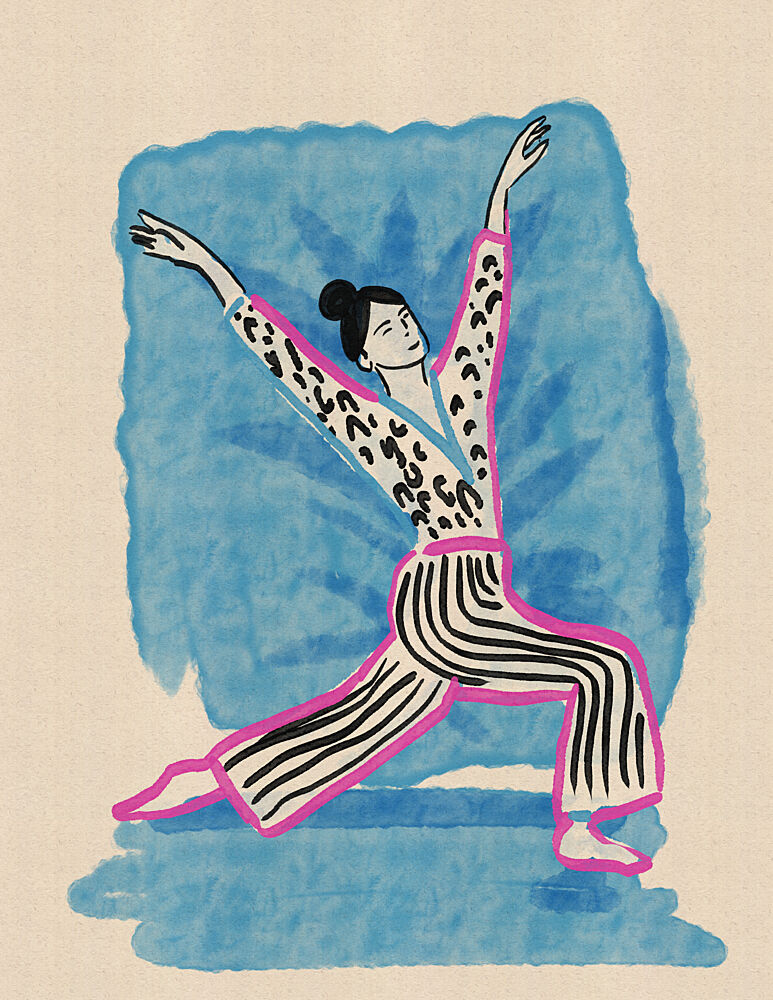 Graceful Yoga Pose art print by Nicholas for $57.95 CAD