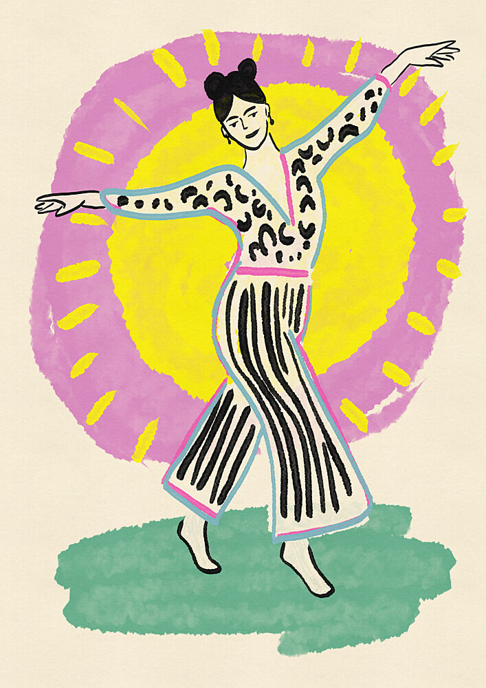 Joyful Dancing Woman art print by Nicholas for $57.95 CAD