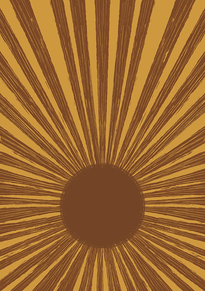 Retro Golden Sunburst art print by Aliya Putrus for $57.95 CAD