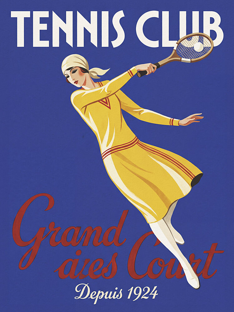 Vintage Art Deco Tennis Player art print by Andreas Magnusson for $57.95 CAD