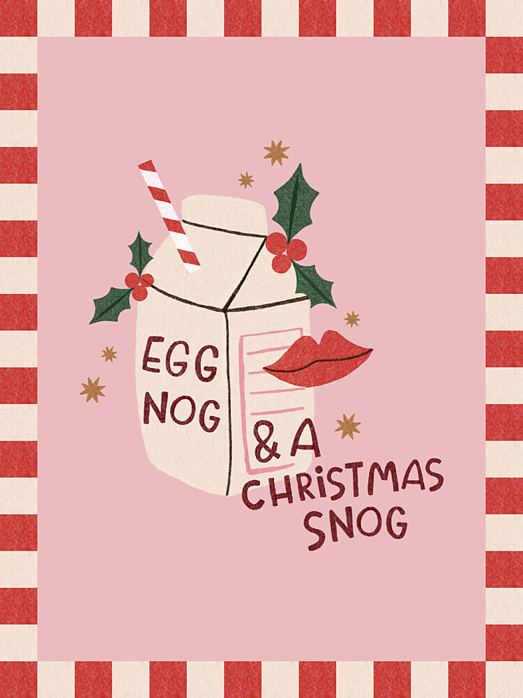 Christmas Eggnog Snog art print by Aislinn Simmonds for $57.95 CAD