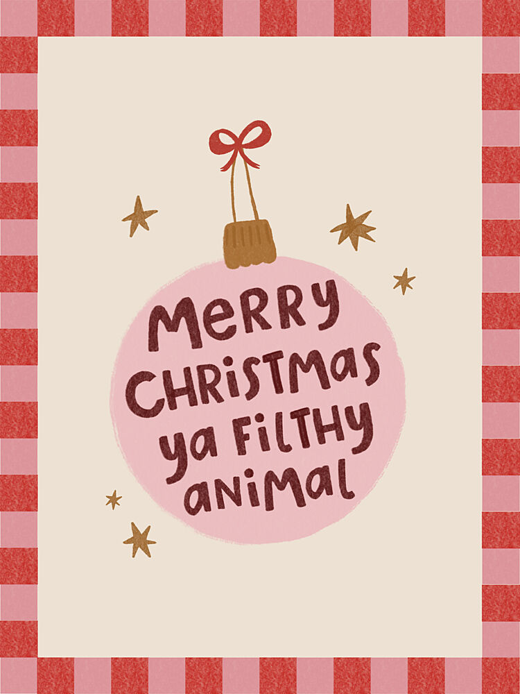 Merry Christmas Filthy Animal art print by Aislinn Simmonds for $57.95 CAD