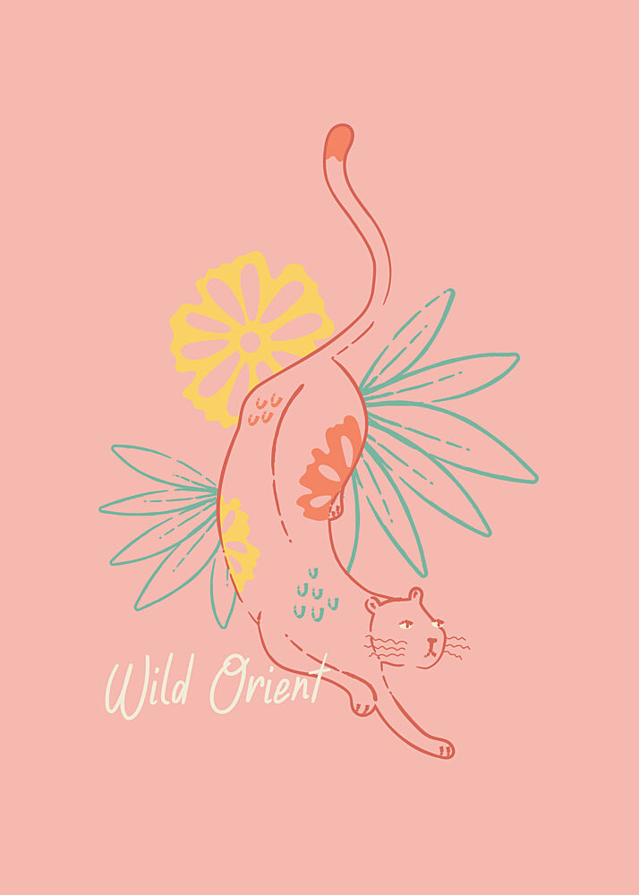 Wild Orient Cat art print by Weronika Gross for $57.95 CAD