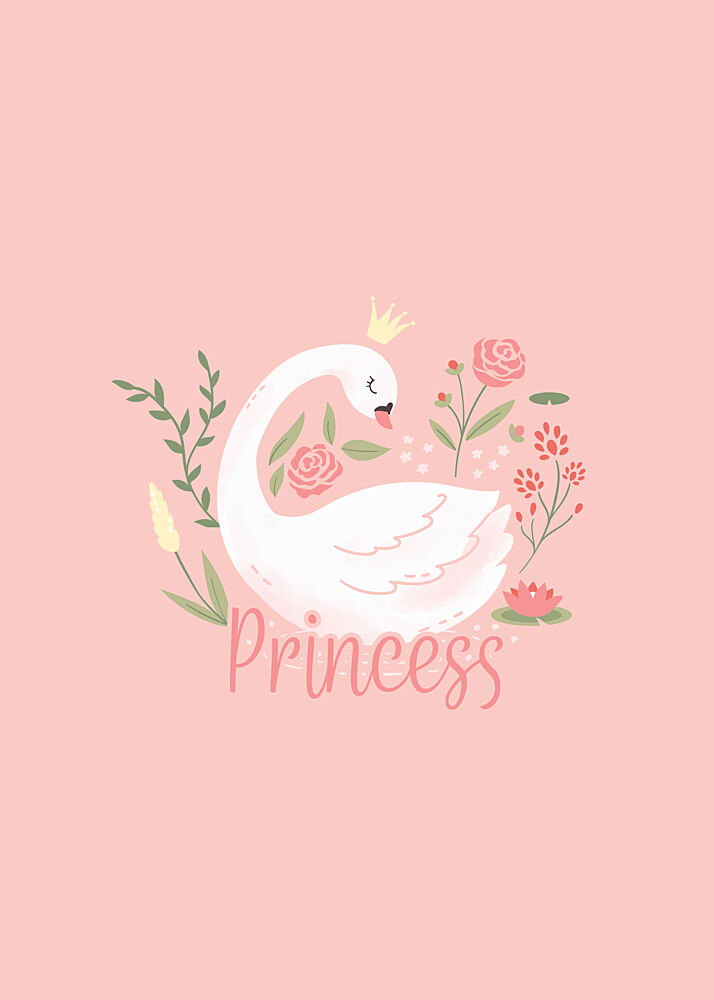 Pink Swan Princess art print by Weronika Gross for $57.95 CAD