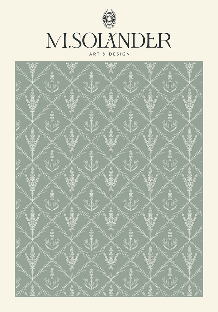 Elegant Lavender Pattern art print by Marie Lof Solander for $57.95 CAD