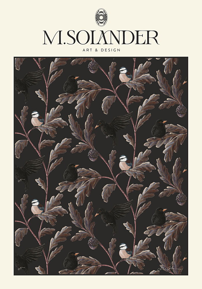 Dark Forest Birds art print by Marie Lof Solander for $57.95 CAD