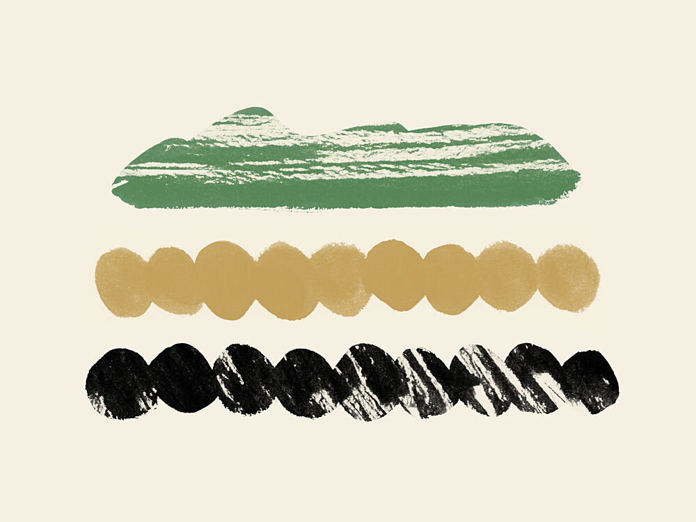 Earthy Abstract Shapes art print by Moonlight Print for $57.95 CAD