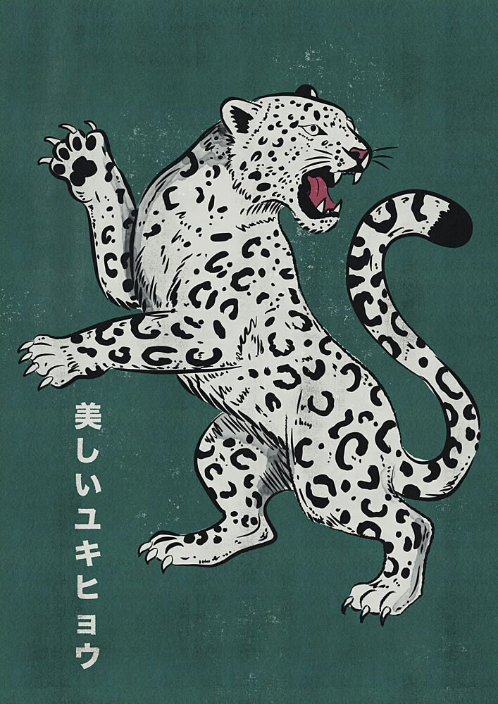 Fierce Snow Leopard art print by Nicholas for $57.95 CAD