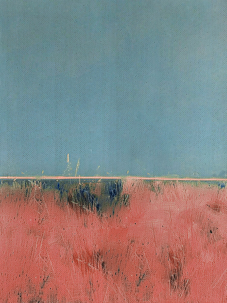 Pink Field Horizon Abstract art print by Fernando Vieira for $57.95 CAD
