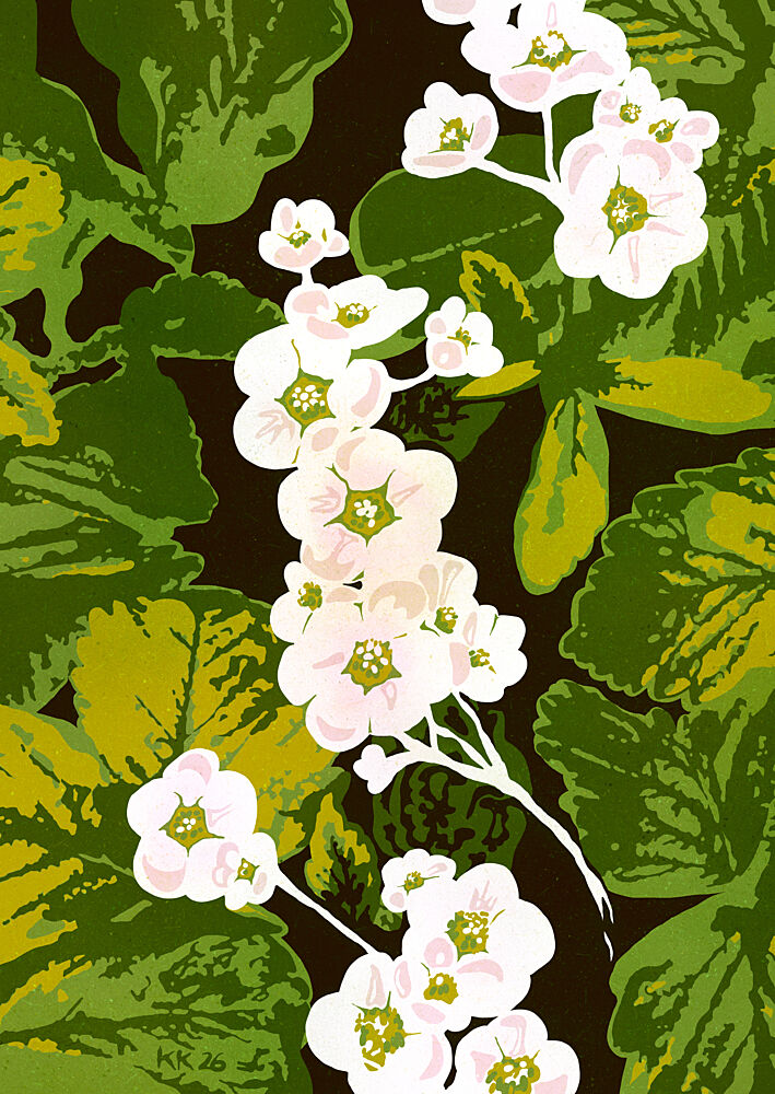 White Flower Cascade art print by Katariina Kosunen for $57.95 CAD