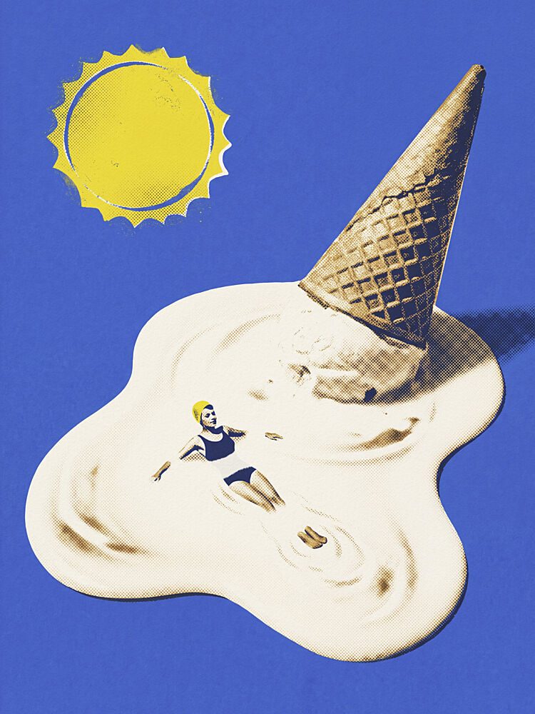 Melting Ice Cream Swim art print by Andreas Magnusson for $57.95 CAD