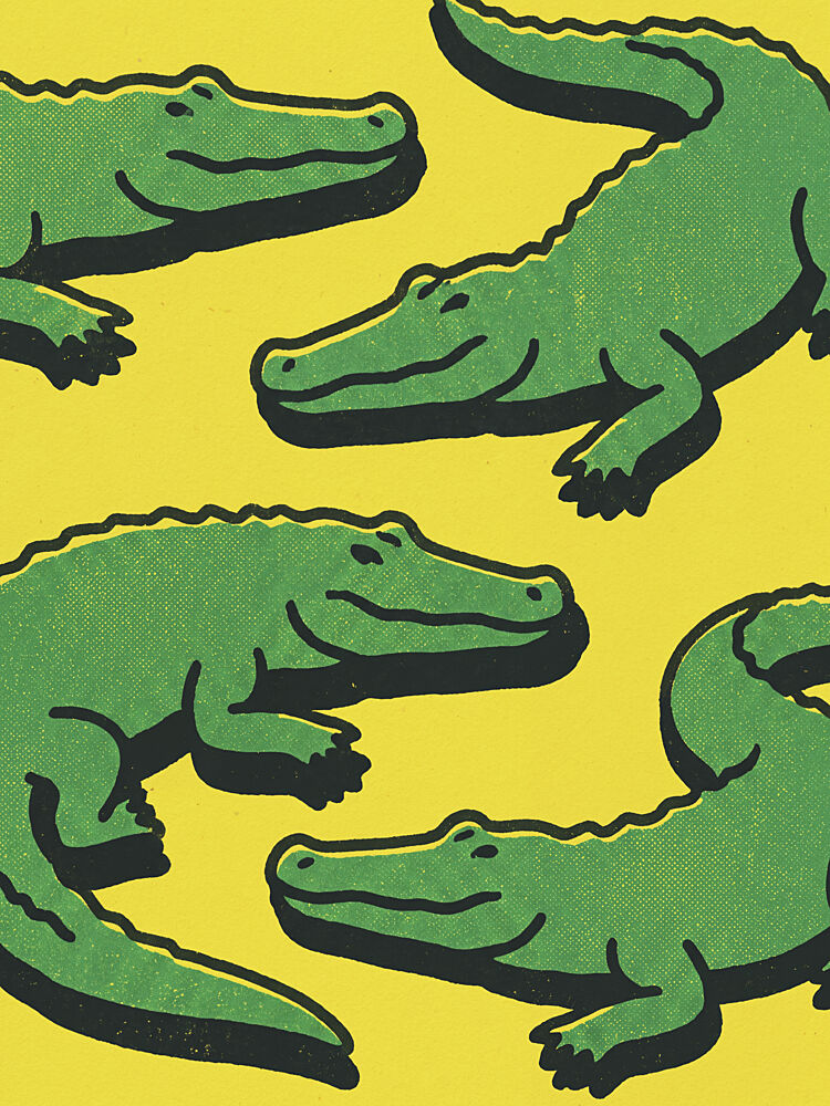Friendly Green Alligators art print by Andreas Magnusson for $57.95 CAD