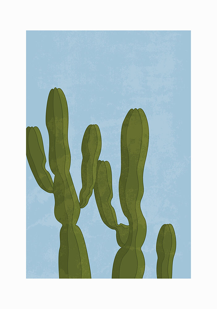Towering Desert Cacti art print by Lisa Solomoniuk for $57.95 CAD