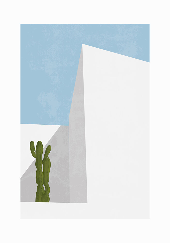 Modern Cactus Architecture art print by Lisa Solomoniuk for $57.95 CAD