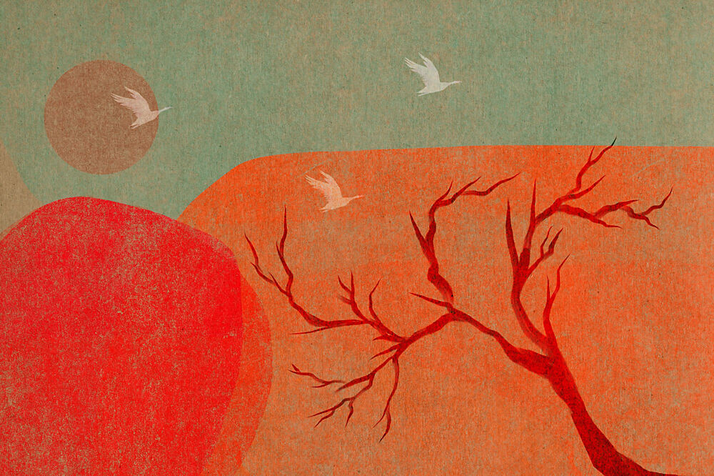 Desert Sunset Birds art print by Josie George for $57.95 CAD