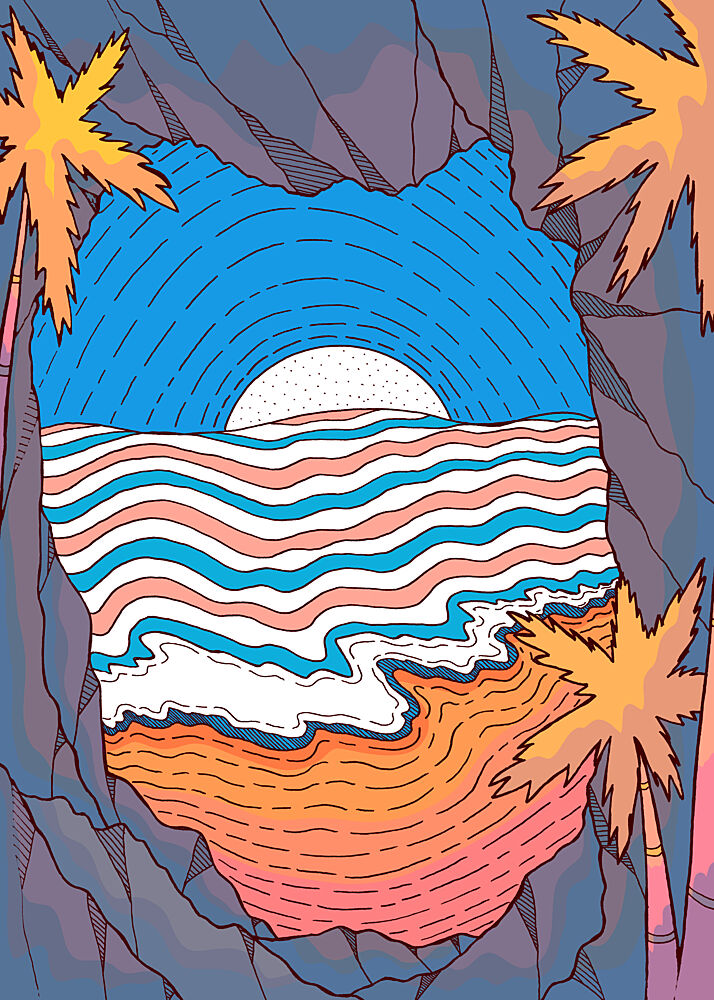 Tropical Cave View art print by Stephen Wade for $57.95 CAD