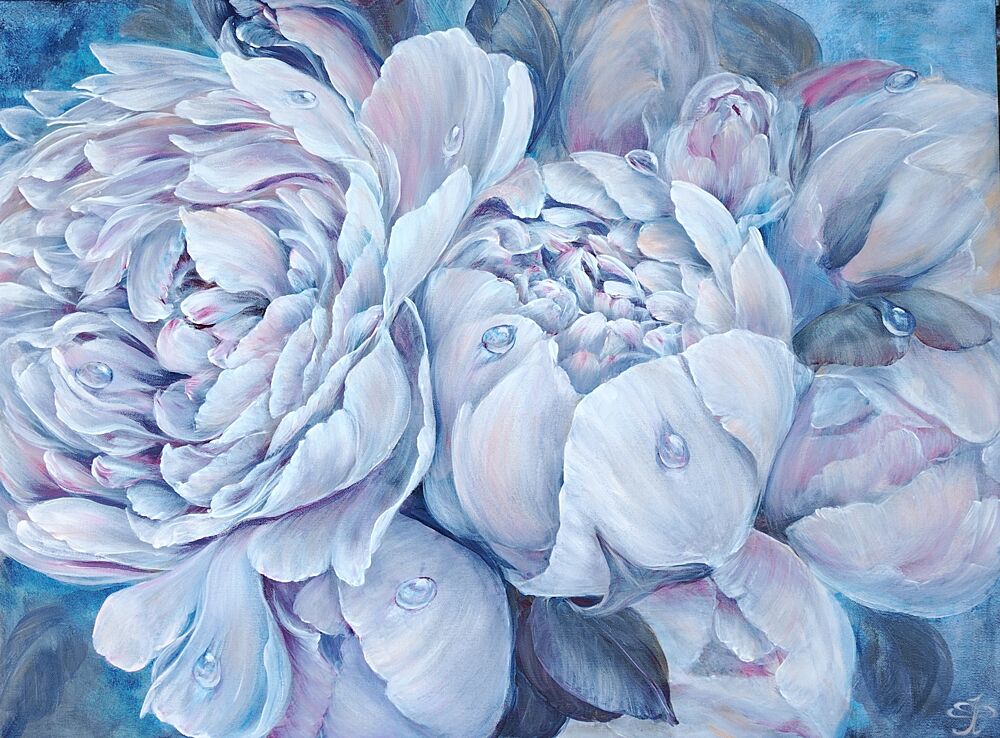 Dew Kissed Peonies art print by Elena Pertceva for $57.95 CAD
