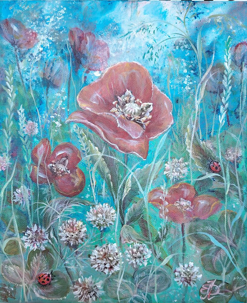 Dreamy Summer Poppies art print by Elena Pertceva for $57.95 CAD