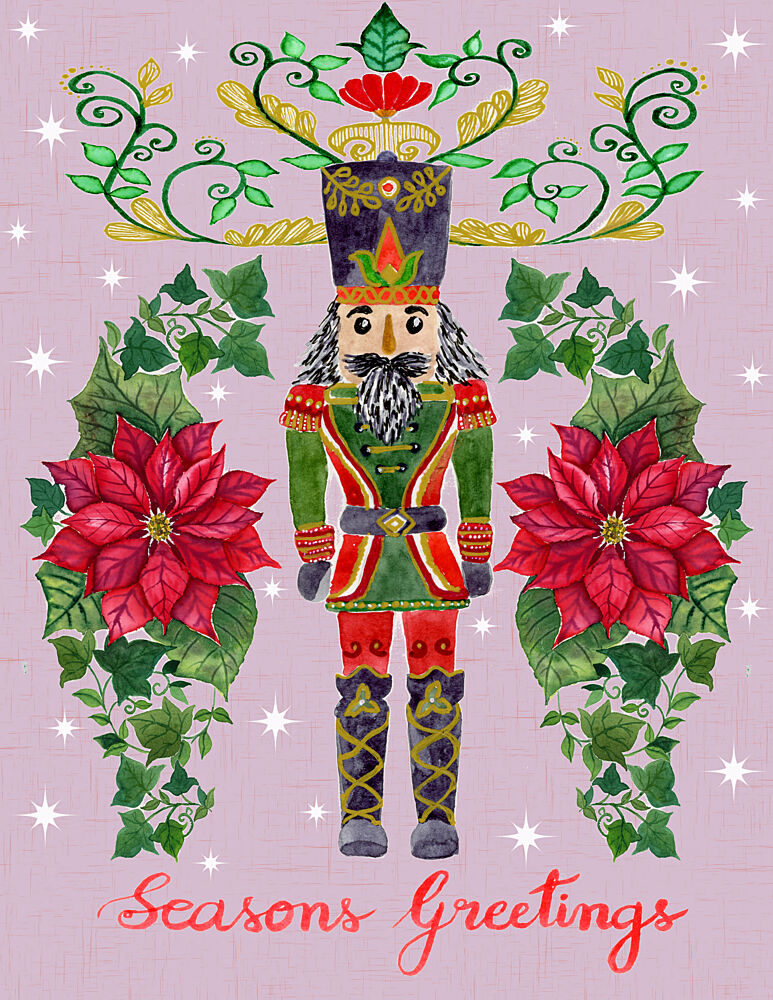 Festive Nutcracker Greetings art print by Suchi Deb for $57.95 CAD