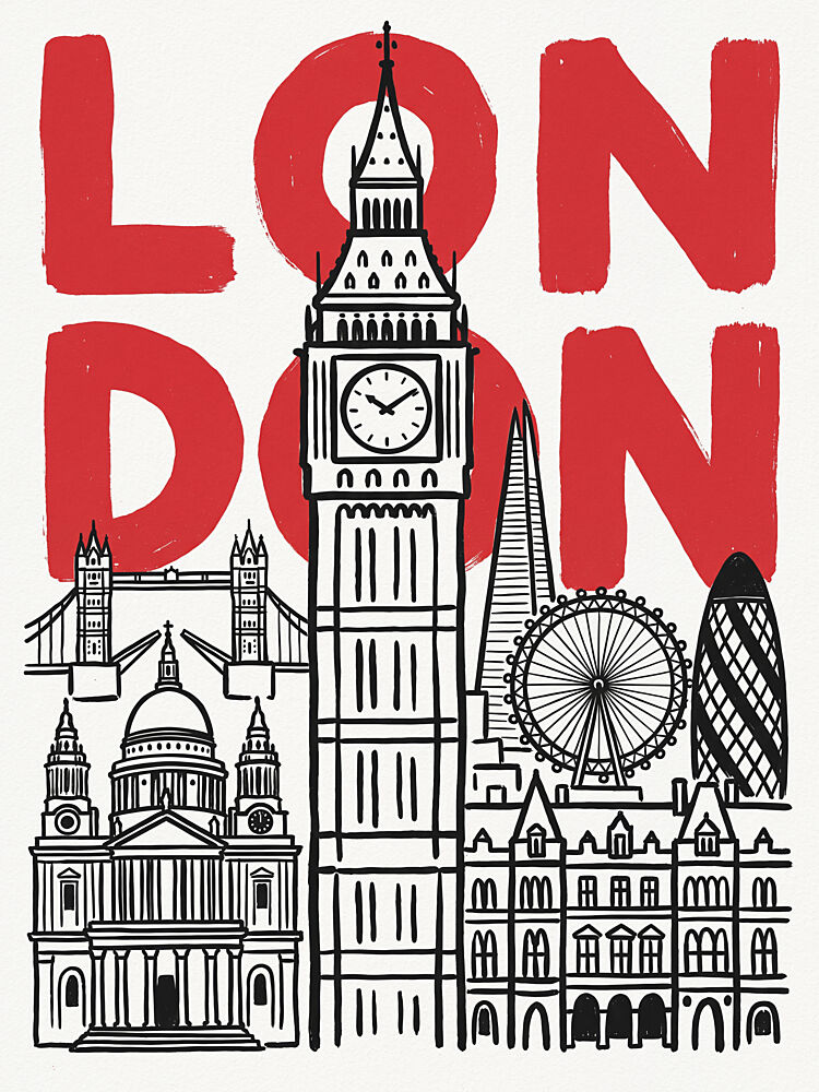 London City Icons art print by Andreas Magnusson for $57.95 CAD
