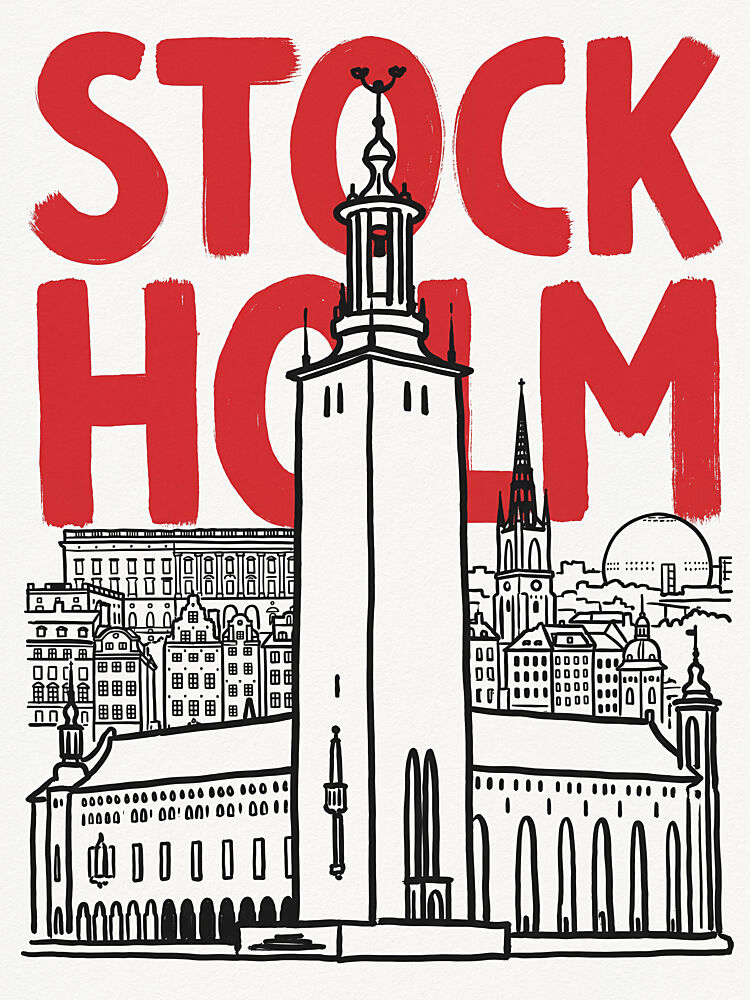 Historic Stockholm City Hall art print by Andreas Magnusson for $57.95 CAD