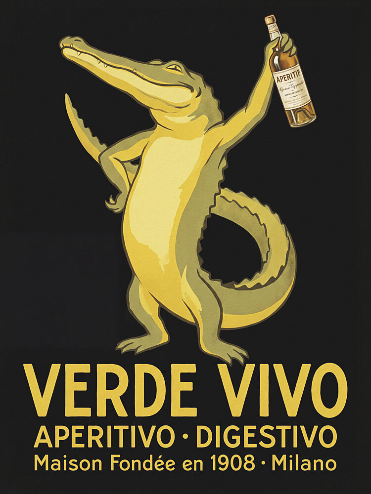 Green Alligator Aperitivo art print by Andreas Magnusson for $57.95 CAD