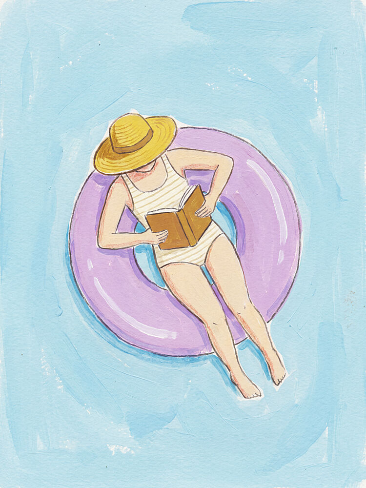 Floating Summer Read art print by Andreas Magnusson for $57.95 CAD