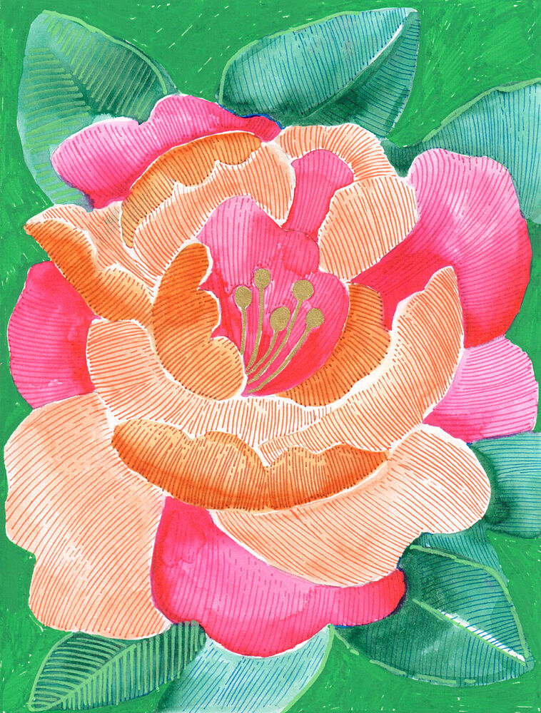 Vibrant Floral Bloom art print by Katie O'Shea for $57.95 CAD