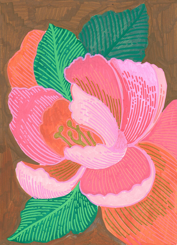 Vibrant Pink Floral Bloom art print by Katie O'Shea for $57.95 CAD