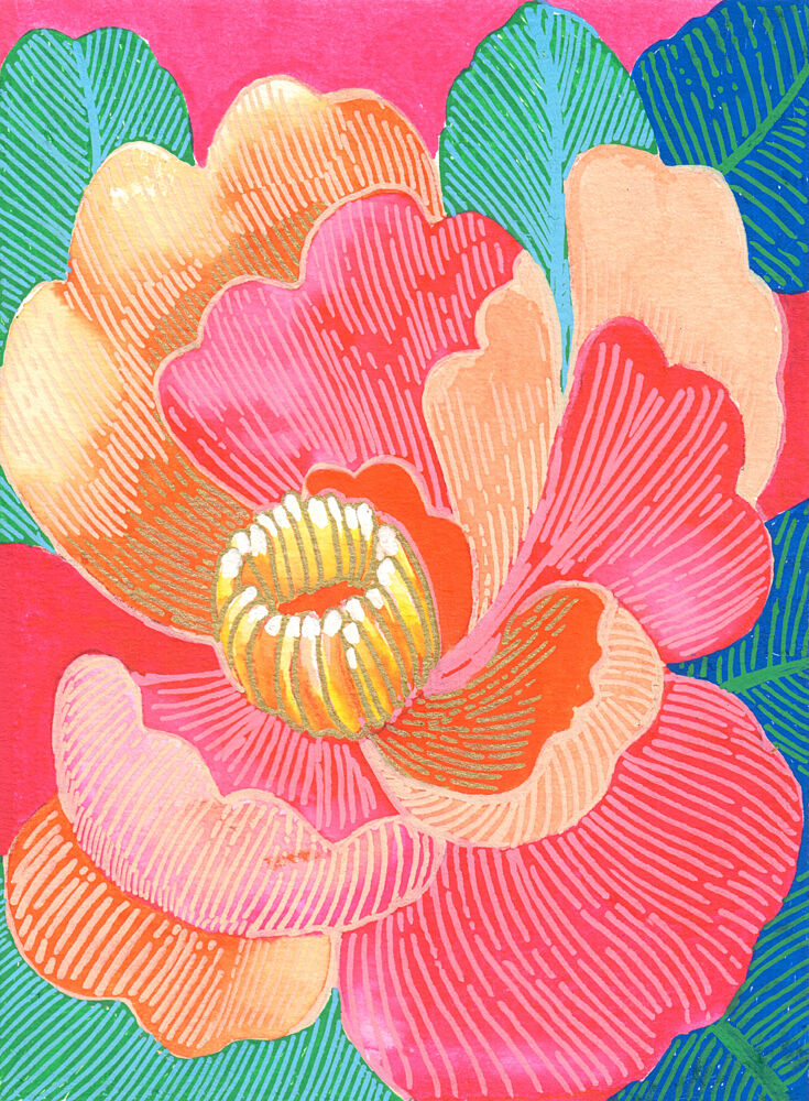 Colorful Tropical Bloom art print by Katie O'Shea for $57.95 CAD