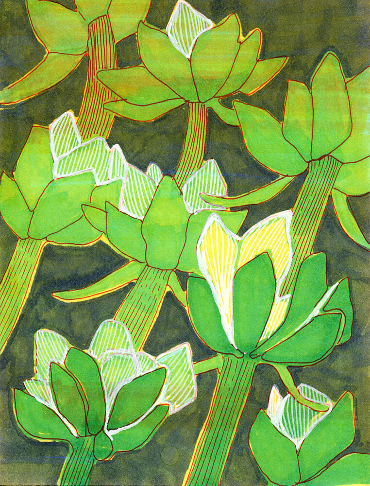 Lush Green Artichokes art print by Katie O'Shea for $57.95 CAD