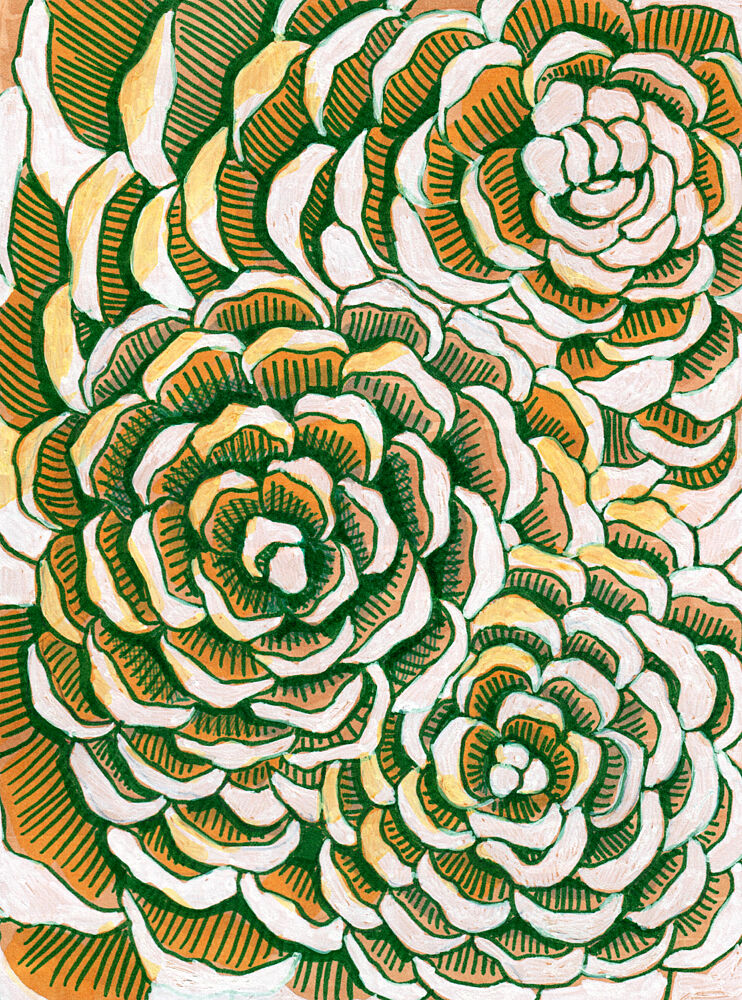 Earthy Floral Layers art print by Katie O'Shea for $57.95 CAD