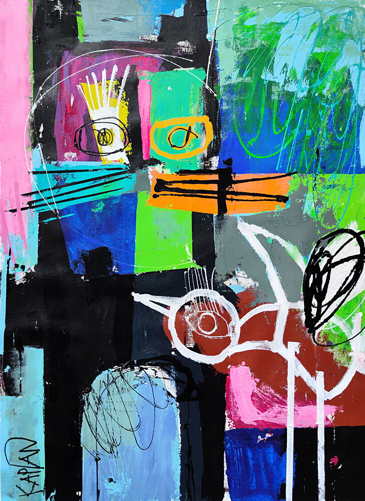 Vibrant Abstract Symbols art print by Lee Kaplan for $57.95 CAD