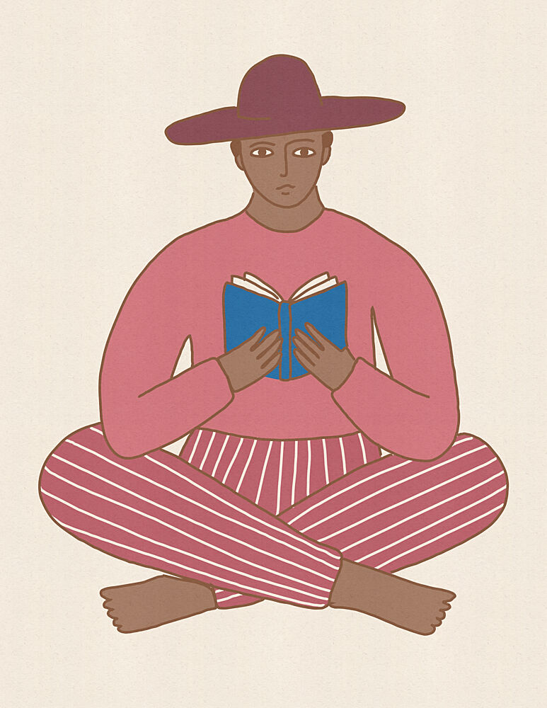 Cozy Person Reading art print by Nicholas for $57.95 CAD