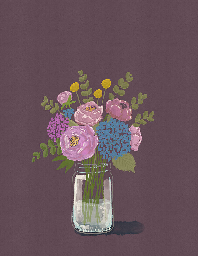 Rustic Floral Bouquet art print by Nicholas for $57.95 CAD