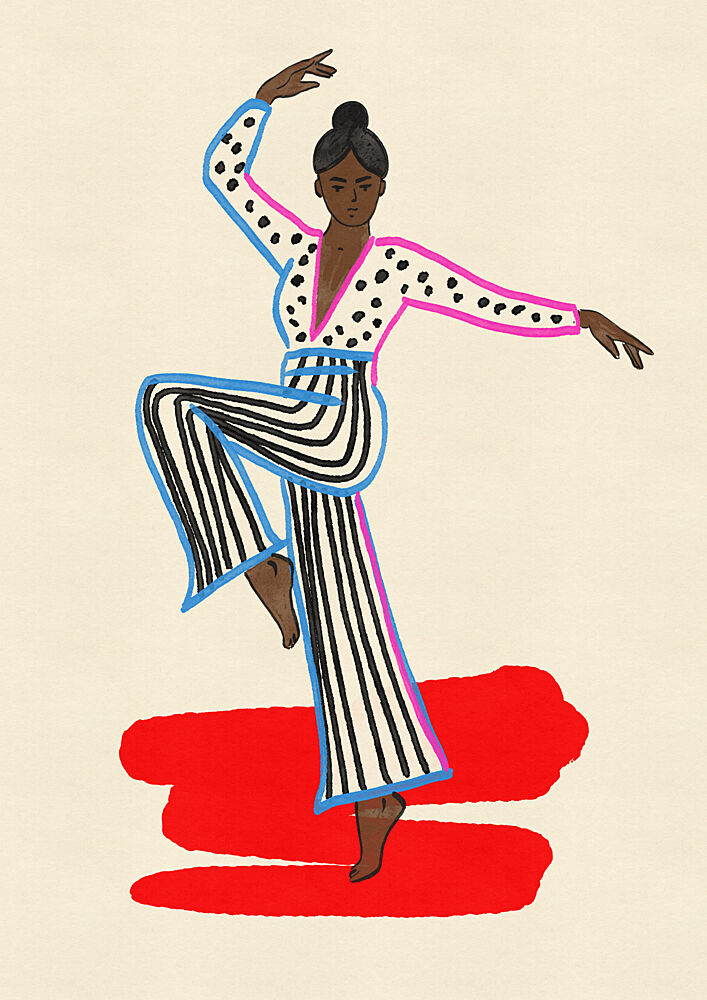 Bold Fashion Dancer art print by Nicholas for $57.95 CAD