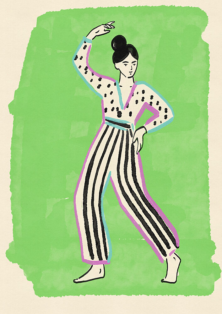 Stylish Dancer Pose art print by Nicholas for $57.95 CAD