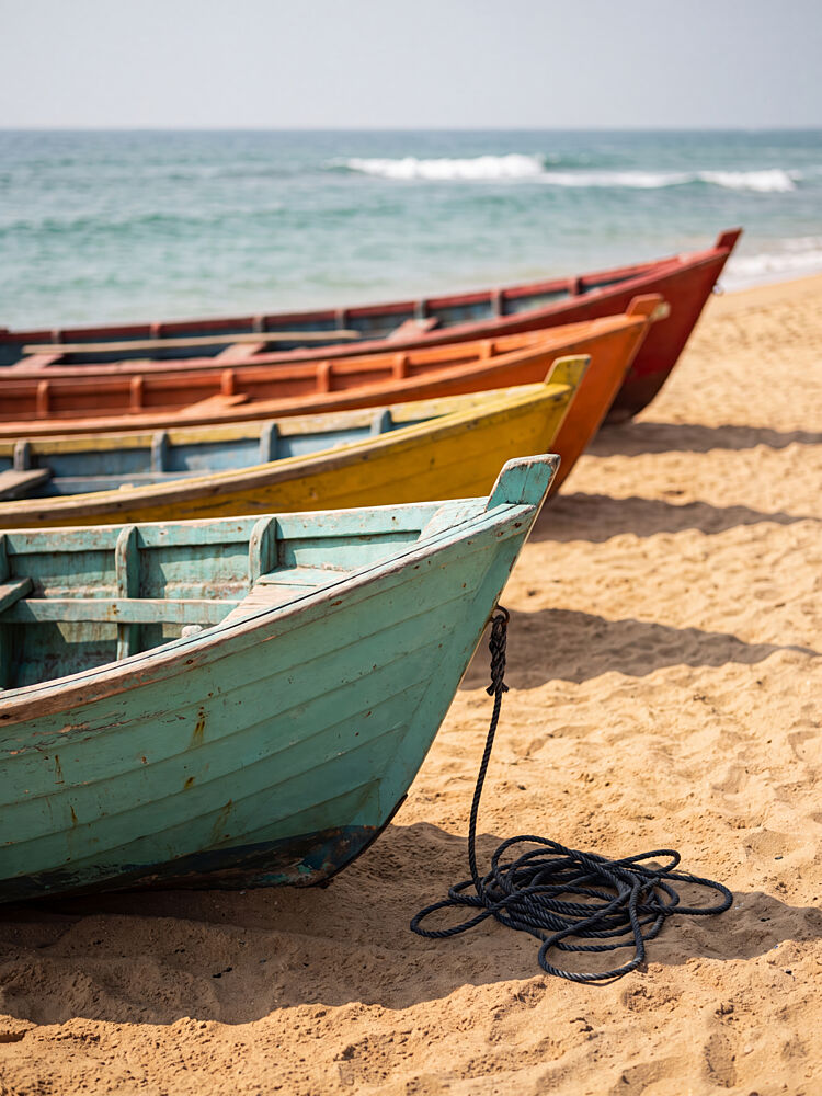 Colorful Boats on Beach art print by Andreas Magnusson for $57.95 CAD