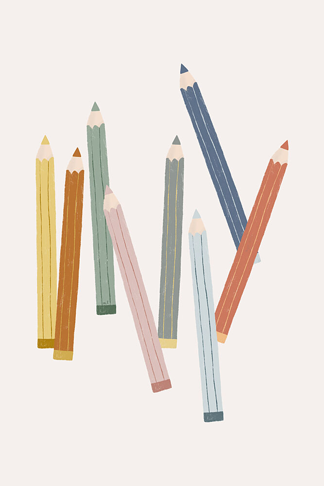 Soft Colored Pencils art print by Menina Lisboa for $57.95 CAD